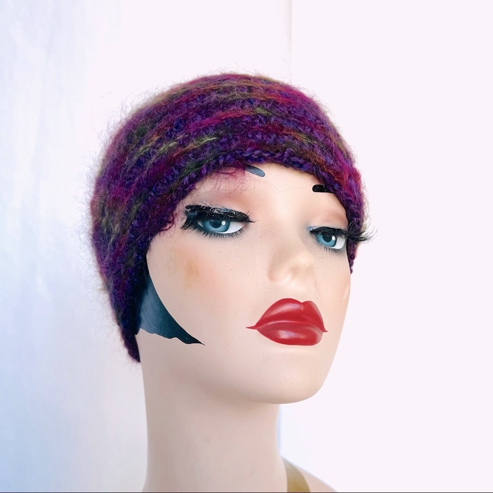 Roman Keflay Hand Crochet Wool & Mohair Hat